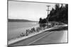 Hood Canal, WA View of Highway along water Photograph - Hood Canal, WA-Lantern Press-Mounted Art Print