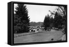 Hood Canal, Washington - Exterior View of Alderbrook Resort-Lantern Press-Framed Stretched Canvas