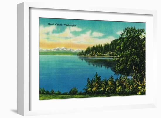 Hood Canal, Washington - Olympic National Park-Lantern Press-Framed Art Print