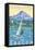 Hood River, OR - Wind Surfers & Kite Boarders-Lantern Press-Framed Stretched Canvas