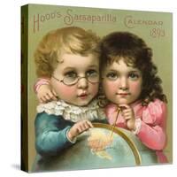 Hood's Sarsaparilla Calendar Color Lithograph-null-Stretched Canvas