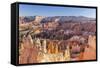 Hoodoo Rock Formations in Bryce Canyon Amphitheater-Michael Nolan-Framed Stretched Canvas