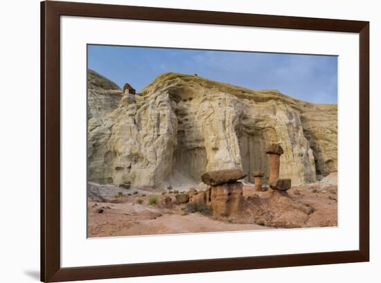 Hoodoo sandstone landscape, Grand Staircase-Escalante, Utah-Howie Garber-Framed Photographic Print