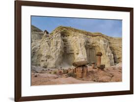 Hoodoo sandstone landscape, Grand Staircase-Escalante, Utah-Howie Garber-Framed Photographic Print