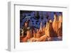 Hoodoos and Snow Lit by Strong Dawn Light in Winter-Eleanor Scriven-Framed Photographic Print