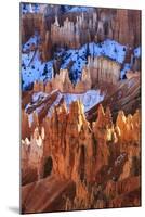 Hoodoos and Snow Lit by Strong Late Afternoon Sun in Winter-Eleanor Scriven-Mounted Photographic Print