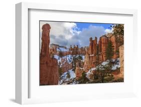 Hoodoos and Snow with Layers of Cloud-Eleanor Scriven-Framed Photographic Print