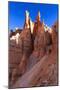 Hoodoos Backlit by Winter Early Morning Sun, Queen's Garden Trail, Bryce Canyon National Park-Eleanor Scriven-Mounted Photographic Print