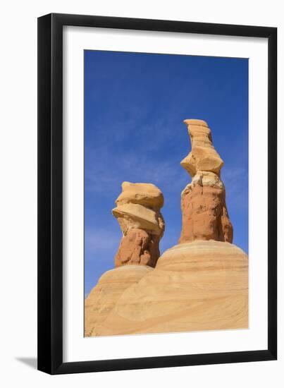 Hoodoos, Devils Garden, Grand Staircase Escalante National Monument, Utah, U.S.A.-Gary Cook-Framed Photographic Print