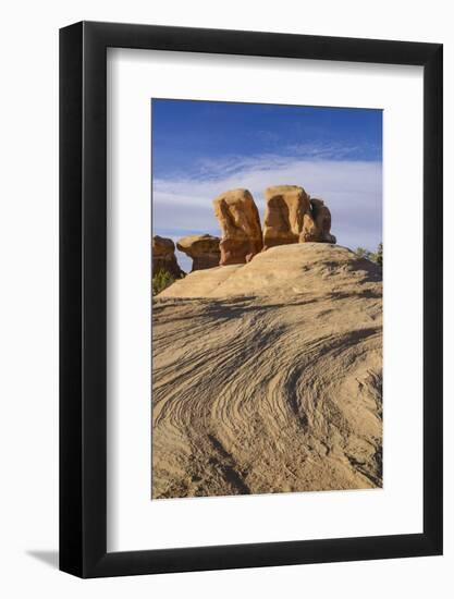 Hoodoos, Devils Garden, Grand Staircase Escalante National Monument, Utah, U.S.A.-Gary Cook-Framed Photographic Print