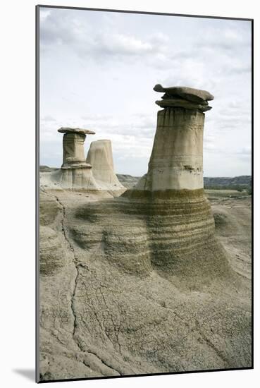 Hoodoos, Limestone Features, Badlands, Drumheller Area, Alberta, Canada, North America-Philip Craven-Mounted Photographic Print