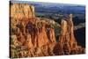 Hoodoos Lit by Late Afternoon Sun with Distant View in Winter-Eleanor Scriven-Stretched Canvas