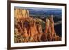 Hoodoos Lit by Late Afternoon Sun with Distant View in Winter-Eleanor Scriven-Framed Photographic Print