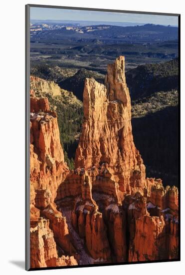 Hoodoos Lit by Late Afternoon Sun with Distant View in Winter-Eleanor Scriven-Mounted Photographic Print