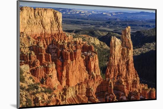 Hoodoos Lit by Late Afternoon Sun with Distant View in Winter-Eleanor Scriven-Mounted Photographic Print