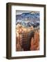 Hoodoos Lit by Late Afternoon Sun with Snow-Eleanor Scriven-Framed Photographic Print