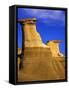 Hoodoos near Drumheller, Alberta, Canada-Chuck Haney-Framed Stretched Canvas