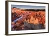 Hoodoos, Rim and Snow Lit by Strong Dawn Light, Queen's Garden Trail at Sunrise Point-Eleanor Scriven-Framed Photographic Print