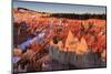 Hoodoos, Rim and Snow Lit by Strong Dawn Light, Queen's Garden Trail at Sunrise Point-Eleanor Scriven-Mounted Photographic Print
