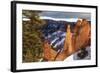 Hoodoos Strongly Lit by Early Morning Sun with Heavy Cloud-Eleanor Scriven-Framed Photographic Print