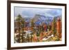 Hoodoos Strongly Lit by Early Morning Sun with Heavy Cloud-Eleanor Scriven-Framed Photographic Print