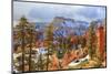 Hoodoos Strongly Lit by Early Morning Sun with Heavy Cloud-Eleanor Scriven-Mounted Photographic Print