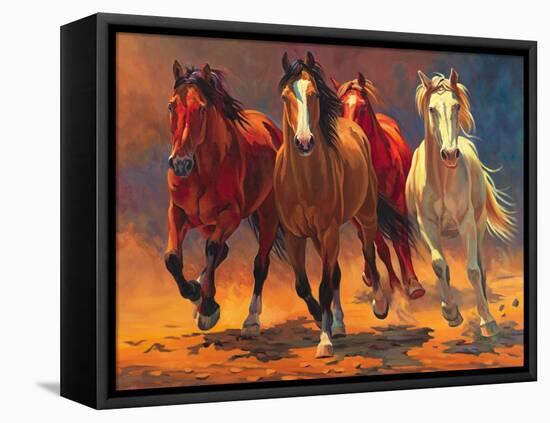 Hoofbeats and Heartbeats-Nancy Davidson-Framed Stretched Canvas