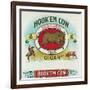 Hook'em Cow Brand Cigar Box Label-Lantern Press-Framed Art Print