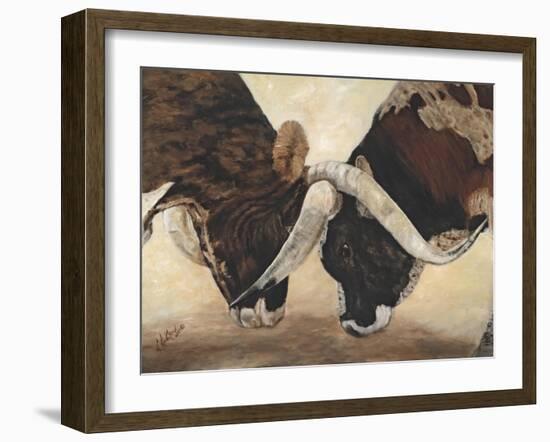 Hook 'em Horns I-Kathy Winkler-Framed Art Print