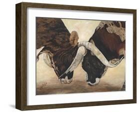 Hook 'em Horns I-Kathy Winkler-Framed Art Print