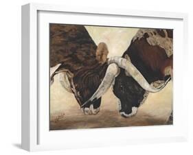 Hook 'em Horns I-Kathy Winkler-Framed Art Print