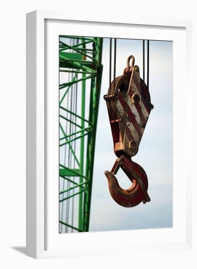 Hook on Construction Crane-Chris Henderson-Framed Photographic Print