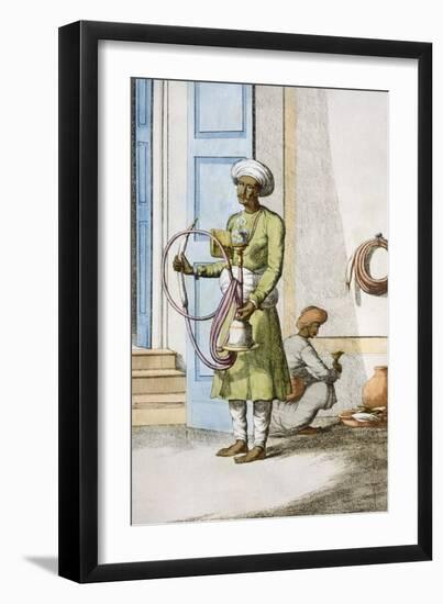 Hookah Burdar, or Huka Bearer-Franz Balthazar Solvyns-Framed Giclee Print