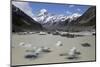 Hooker Lake and Glacier with Icebergs and Mount Cook, Mount Cook National Park, Canterbury Region-Stuart Black-Mounted Photographic Print