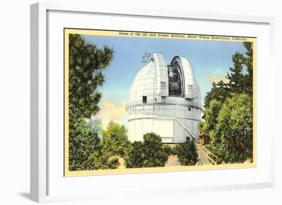 Hooker Reflector Telescope, Mt. Wilson-null-Framed Art Print