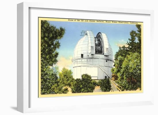 Hooker Reflector Telescope, Mt. Wilson-null-Framed Art Print