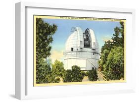 Hooker Reflector Telescope, Mt. Wilson-null-Framed Art Print