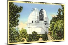 Hooker Reflector Telescope, Mt. Wilson-null-Mounted Art Print