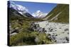 Hooker Valley and River with Mount Cook, Mount Cook National Park, Canterbury Region-Stuart Black-Stretched Canvas