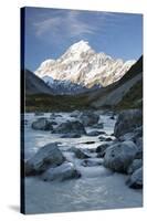 Hooker Valley and River with Mount Cook, Mount Cook National Park, Canterbury Region-Stuart Black-Stretched Canvas