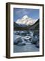 Hooker Valley and River with Mount Cook, Mount Cook National Park, Canterbury Region-Stuart Black-Framed Photographic Print