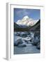 Hooker Valley and River with Mount Cook, Mount Cook National Park, Canterbury Region-Stuart Black-Framed Photographic Print