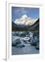 Hooker Valley and River with Mount Cook, Mount Cook National Park, Canterbury Region-Stuart Black-Framed Photographic Print