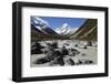 Hooker Valley and River with Mount Cook, Mount Cook National Park, Canterbury Region-Stuart Black-Framed Photographic Print