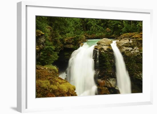 Hooksack Waterfalls, Mount Baker-Snoqualmie National Forest, Washington, USA-Michel Hersen-Framed Photographic Print