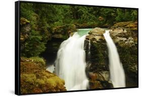 Hooksack Waterfalls, Mount Baker-Snoqualmie National Forest, Washington, USA-Michel Hersen-Framed Stretched Canvas