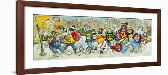 Hoop Cats-Bill Bell-Framed Giclee Print