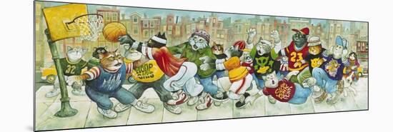 Hoop Cats-Bill Bell-Mounted Giclee Print