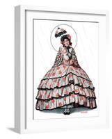 "Hoop Skirt,"April 25, 1925-Edmund Davenport-Framed Giclee Print