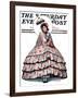 "Hoop Skirt," Saturday Evening Post Cover, April 25, 1925-Edmund Davenport-Framed Giclee Print